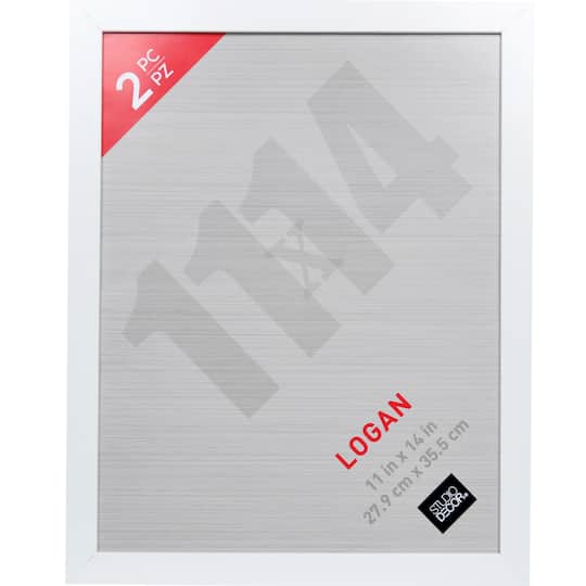 8 Packs: 2 ct. (16 total) White 11" x 14" Frame, Logan by Studio Décor®